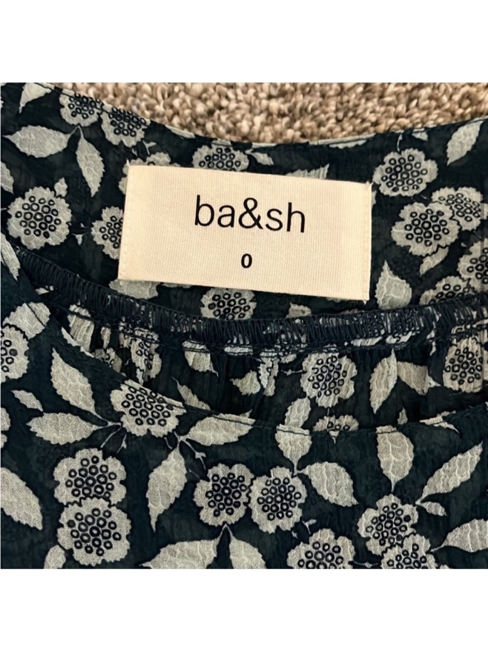 ba&sh Blue Floral Ruffle Mini Dress - Picture 4 of 5